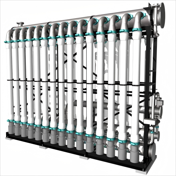 Airlift tube ultrafiltration membrane